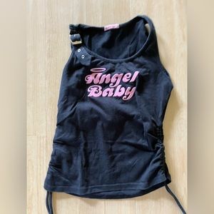 Y2K Angel baby tank top